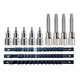 Zebra 1/2 Inch Point Socket Bit Short, Package 9 Total Pieces With FREE Black Aluminum Socket Organizer Rail Set